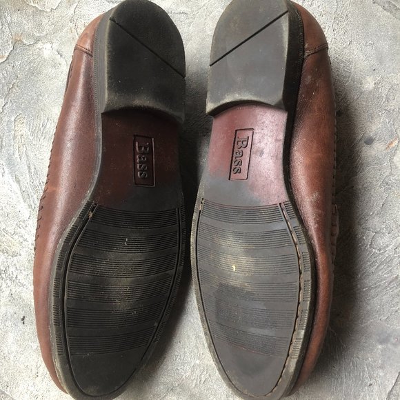 Men\'s Bass Brown Leather Tassel Loafers 10.5M main image 4